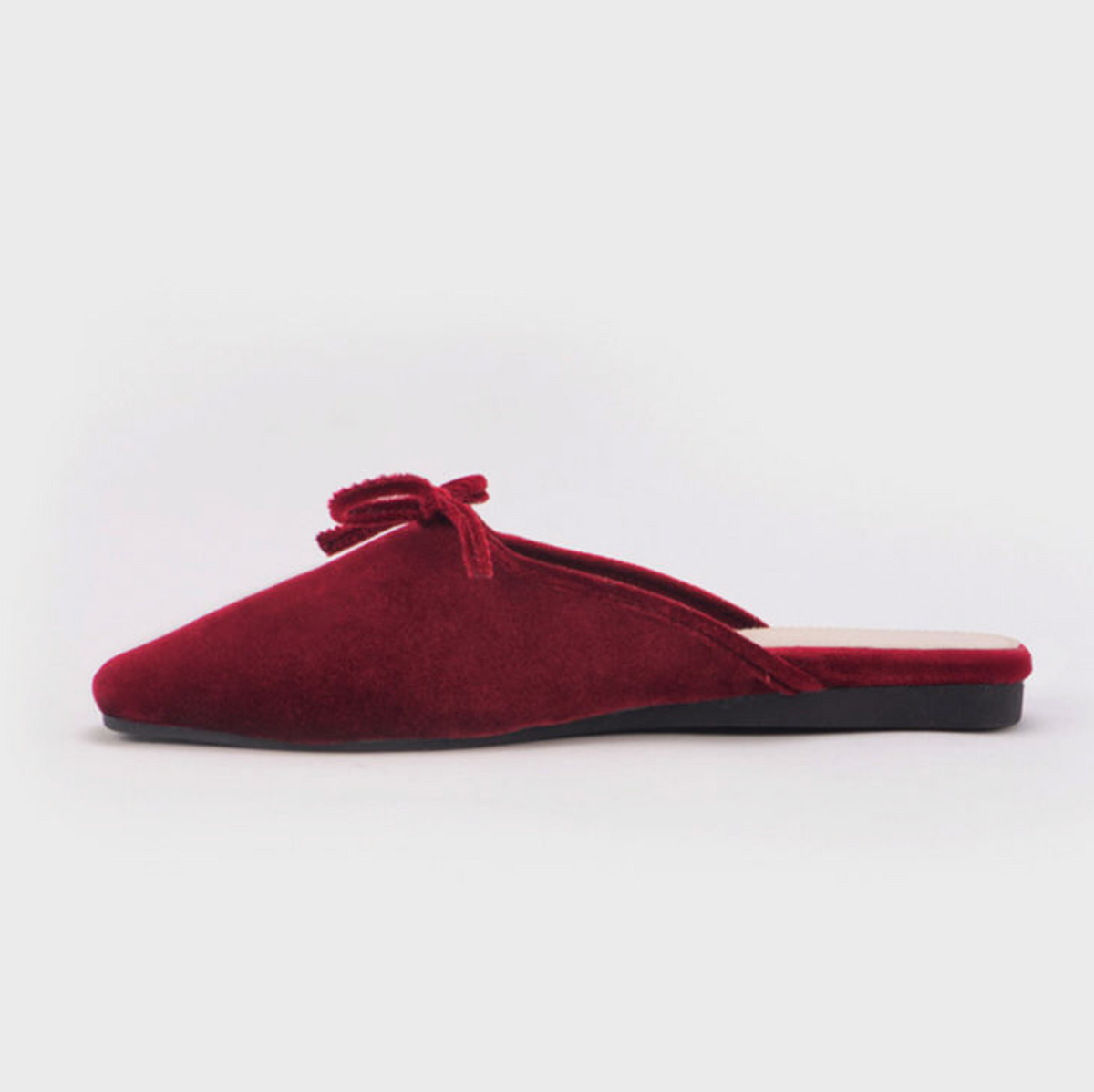 Women’s Elegant Bow Flat Slides – Chic Square-Toe Slip-On Shoes for Everyday Style