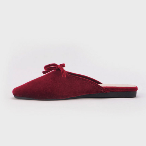 Women’s Elegant Bow Flat Slides – Chic Square-Toe Slip-On Shoes for Everyday Style