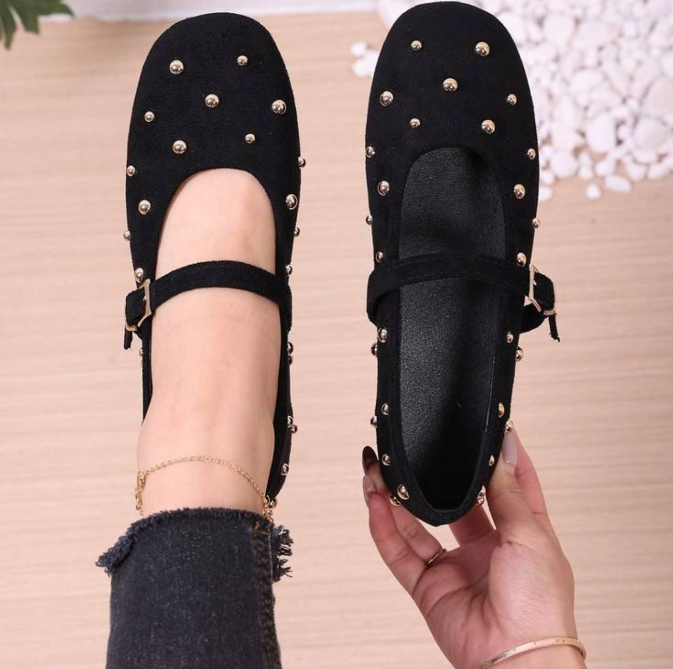 Women’s Summer Suede Flat Shoes – Soft Foam-Lined Casual Slip-On Flats for Everyday Comfort
