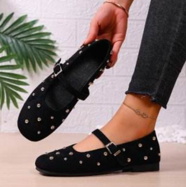 Women’s Summer Suede Flat Shoes – Soft Foam-Lined Casual Slip-On Flats for Everyday Comfort