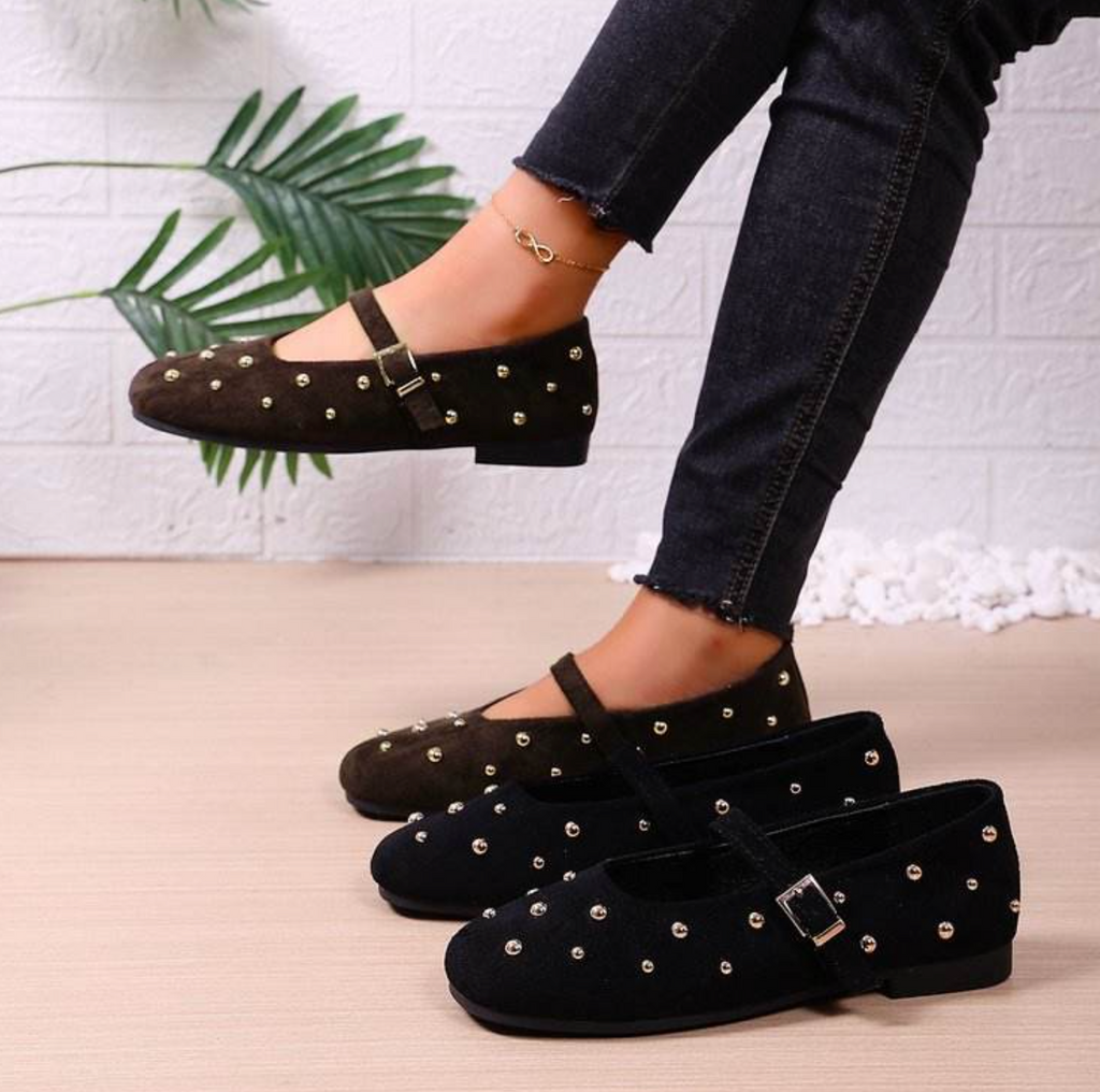 Women’s Summer Suede Flat Shoes – Soft Foam-Lined Casual Slip-On Flats for Everyday Comfort