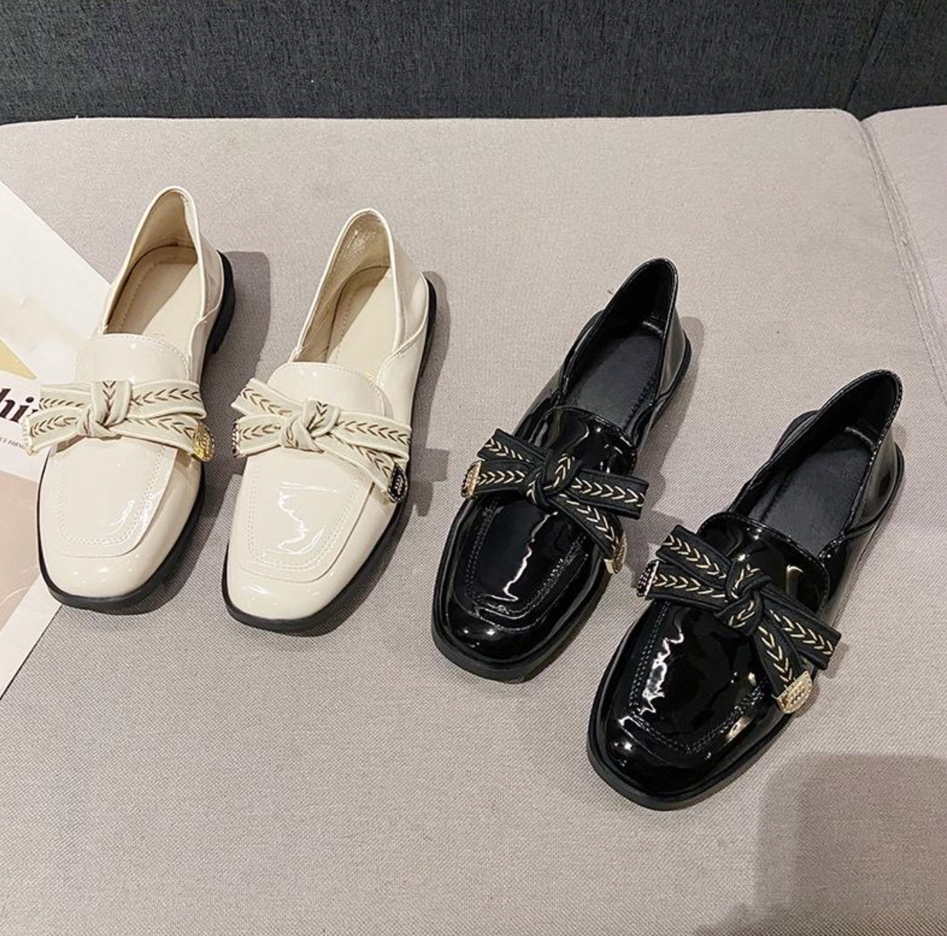 Women’s Elegant British-Style Flat Shoes – Classic Chic Round-Toe Flats for Sophisticated Everyday Wear