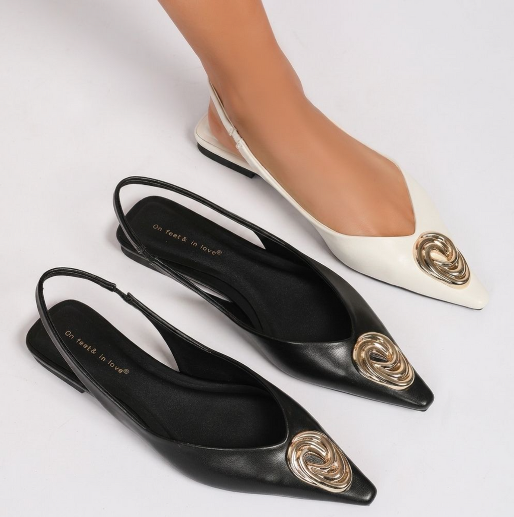 Women’s Soft Flat Slingback Shoes – Elegant Comfortable Back-Strap Flats for Everyday Wear